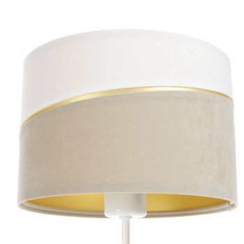 Stolová lampa Susan, biela/béžová/zlatá