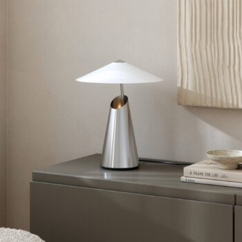Stolová lampa Taido z kovu, chróm