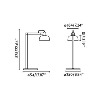 Stolová lampa Tatawin, čierna, oceľ/sklo, výška 57,5 cm