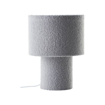 Stolová lampa Teddy, modrá, výška 30 cm, látka/kov