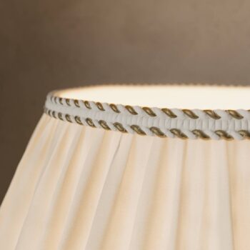 Stolová lampa Teresa s kryštálmi a textilným tienidlom