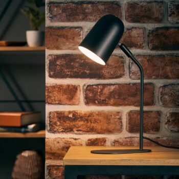 Stolová lampa Tong, čierna, výška 38 cm, kov