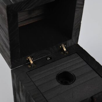 Stolová lampa Treasure, čierna, drevo, výklopná
