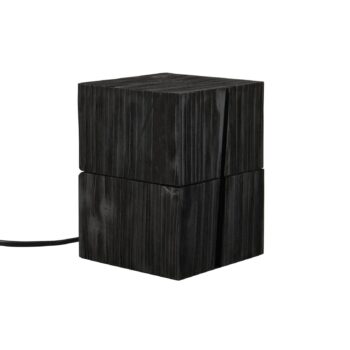 Stolová lampa Treasure, čierna, drevo, výklopná