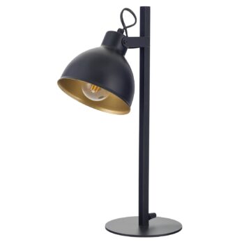 Stolová lampa Trial, tienidlo na lampu otočné čierne/zlaté