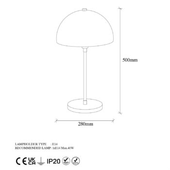Stolová lampa Varzan 10857, zlatá antik, kov, výška 50 cm