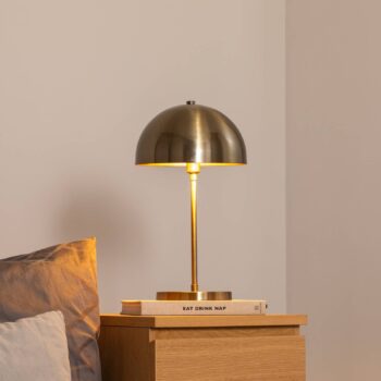 Stolová lampa Varzan 10857, zlatá antik, kov, výška 50 cm