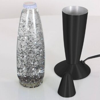 Stolová lampa Volcan 4187, čierna, trblietavý efekt, E14
