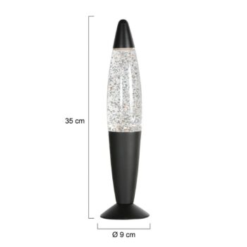 Stolová lampa Volcan 4187, čierna, trblietavý efekt, E14