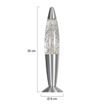 Stolová lampa Volcan 4187, oceľ, trblietavý efekt, E14