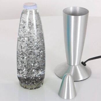 Stolová lampa Volcan 4187, oceľ, trblietavý efekt, E14