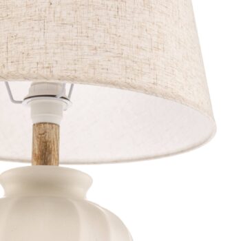 Stolová lampa Vortice z keramiky, biela