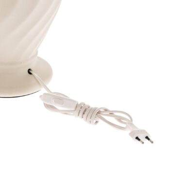 Stolová lampa Vortice z keramiky, biela