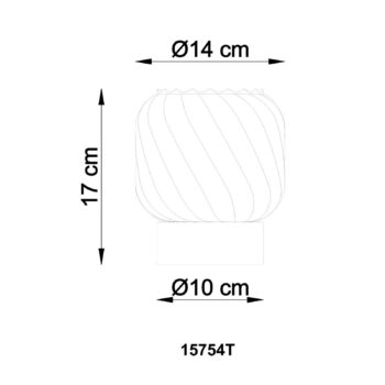 Stolová lampa Xia, výška 17 cm, dymovo sivá, sklo