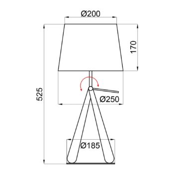 Stolová lampa Zazou LT biela/svetlé drevo
