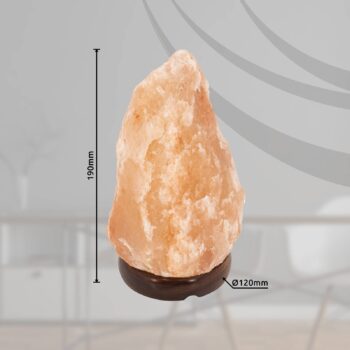 Stolová lampa zo soľného krištáľu Stone, prírodná