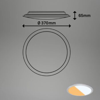 Str. LED svetlo 3767014 CCT prep. IP44 chróm.matná