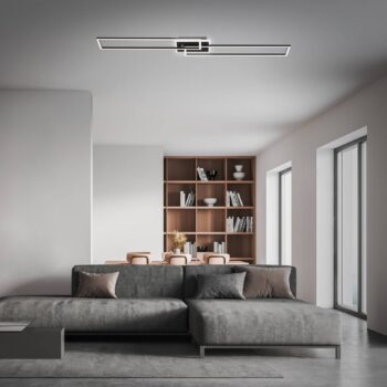 Stropné LED Frame CCT 2 obdĺžniky remote čierna