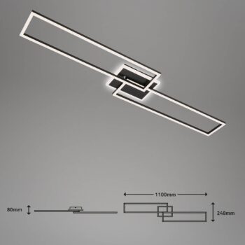 Stropné LED Frame CCT 2 obdĺžniky remote čierna