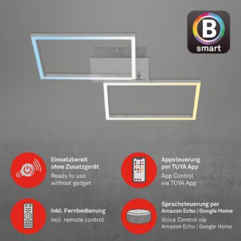 Stropné LED Frame S, stmievateľné, CCT, 50x38,8 cm
