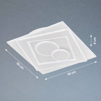 Stropné LED Ratio, stmievateľné, dva kruhy