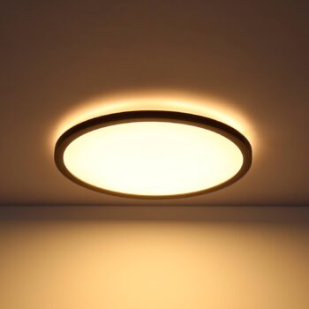 Stropné LED Sapana, čierna, okrúhle, stmievateľné