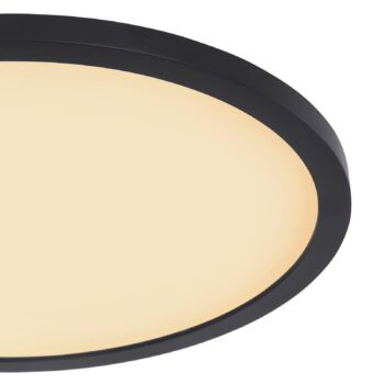 Stropné LED Sapana, čierna, okrúhle, stmievateľné