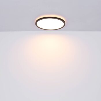 Stropné LED Sapana, čierna, okrúhle, stmievateľné