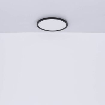 Stropné LED Sapana, čierna, okrúhle, stmievateľné