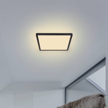 Stropné LED Sapana, hranaté, stmievateľné, čierna