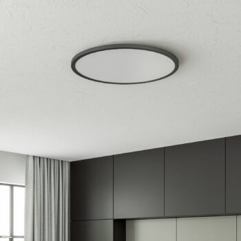 Stropné LED Tuco CCT stmievateľné čierna Ø 50 cm