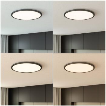 Stropné LED Tuco CCT stmievateľné čierna Ø 50 cm