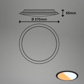 Stropné LED svetlo 3767015 prep. CCT IP44 čierna