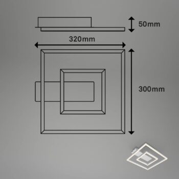 Stropné LED svetlo 3772 s 2 rámami, hliník