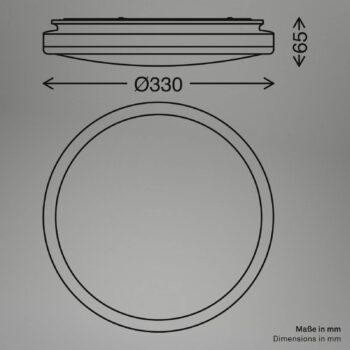 Stropné LED svetlo Acorus, Ø 33 cm, biela/farba dreva, IP44