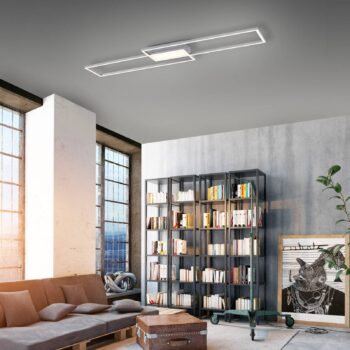Stropné LED svetlo Asmin, CCT, oceľ, 109,5x25,7cm