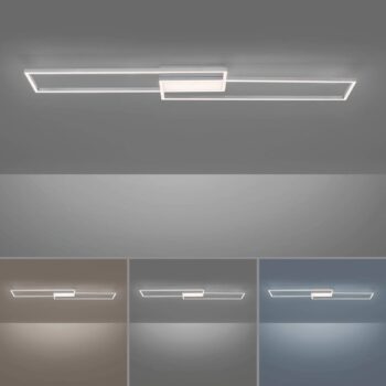 Stropné LED svetlo Asmin, CCT, oceľ, 109,5x25,7cm