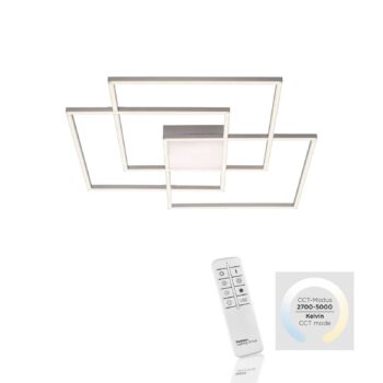 Stropné LED svetlo Asmin, CCT, oceľ, 75x75cm
