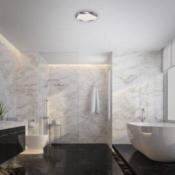Stropné LED svetlo Bano Splash IP44 chróm 4 000 K