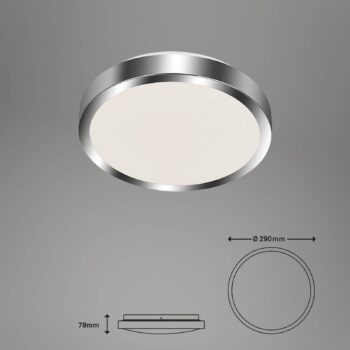 Stropné LED svetlo Bano Splash IP44 chróm 4 000 K