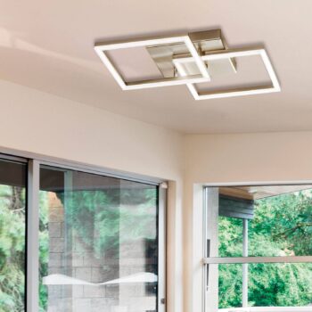 Stropné LED svetlo Bard 45 x 45 cm, matné zlato