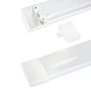 Stropné LED svetlo Batten, dĺžka 60 cm, hliník, biela, 4.000 K