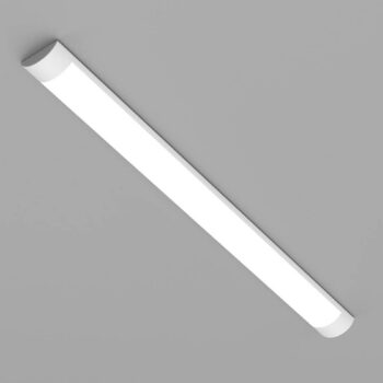 Stropné LED svetlo Batten, dĺžka 90 cm, hliník, biela, 4 000 K