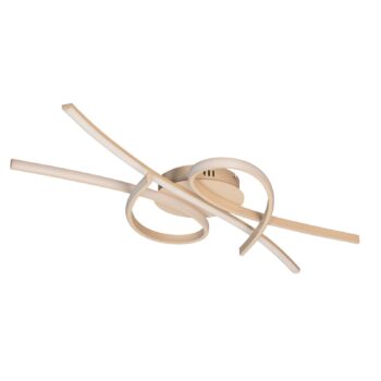Stropné LED svetlo Biba, piesková farba, dĺžka 100 cm, kov, CCT