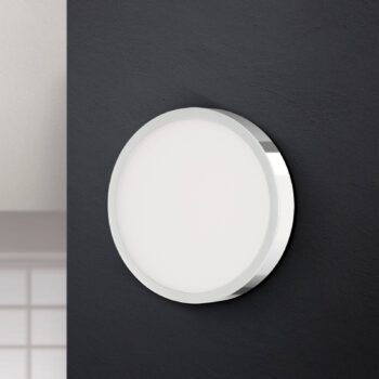 Stropné LED svetlo Bully, chróm, Ø 14 cm