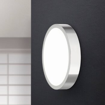 Stropné LED svetlo Bully, chróm, Ø 14 cm