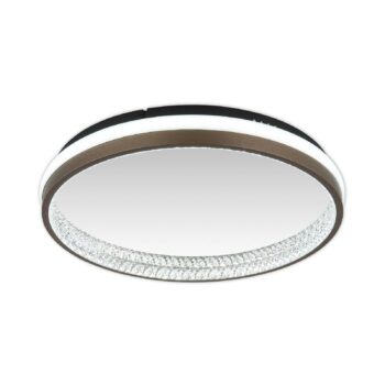 Stropné LED svetlo Della, Ø 40 cm, tmavosivá farba, kov