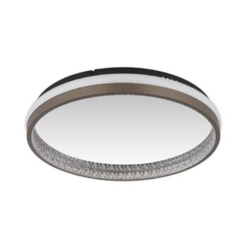Stropné LED svetlo Della, Ø 40 cm, tmavosivá farba, kov