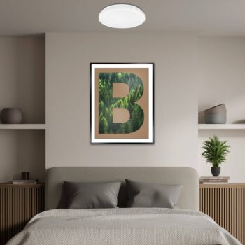 Stropné LED svetlo Elipso, biele, plast, Ø 29 cm, 4000K