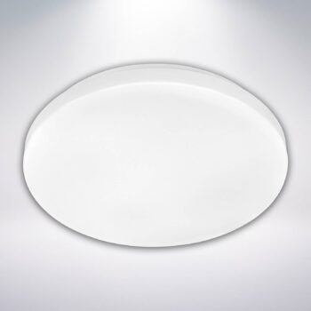 Stropné LED svetlo Elipso, biele, plast, Ø 29 cm, 4000K